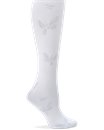 Compression Trouser Socks in White Butterfly